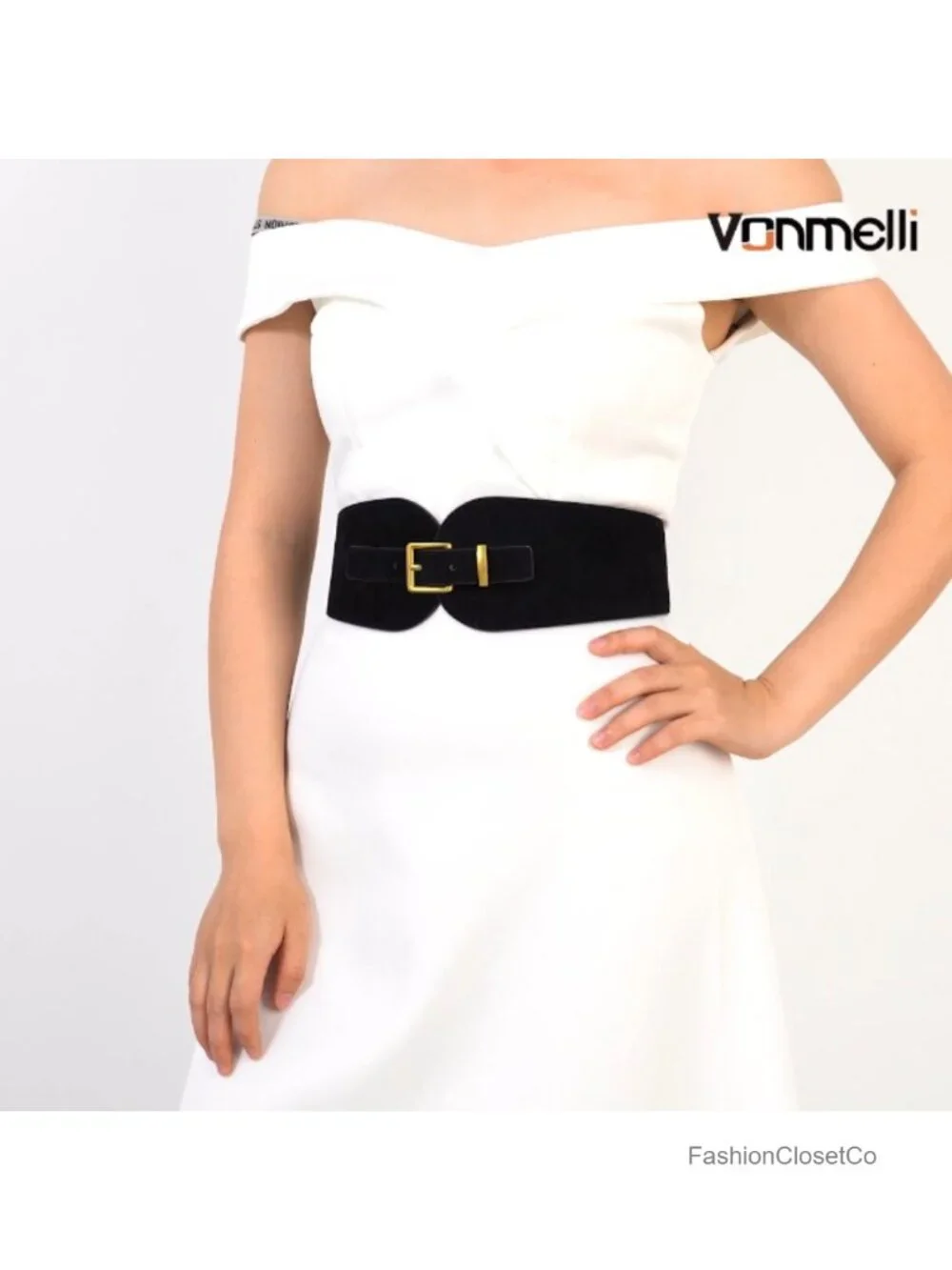 Wide Elastic Suede Belt for Women Dress | 2.36